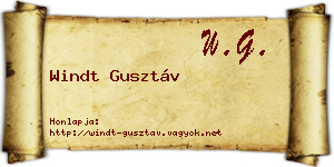 Windt Gusztáv névjegykártya