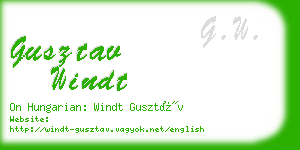 gusztav windt business card